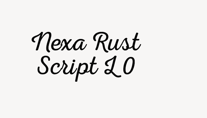 Nexa Rust Script L 0 font download