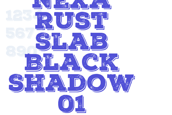 Nexa Rust Slab Black Shadow 01 Font Download