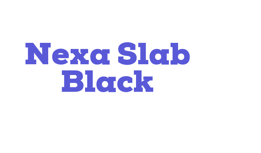 Nexa Slab Black Font Download