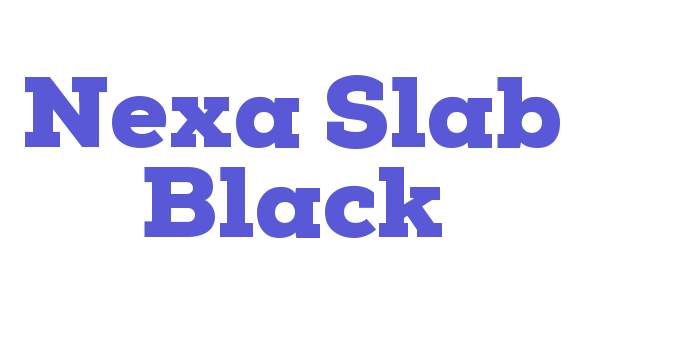 Nexa Slab Black Font