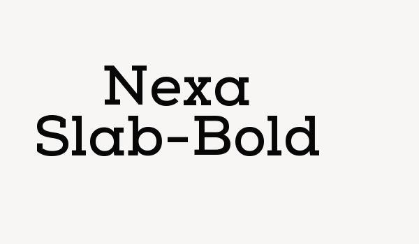 Nexa Slab-Bold Font