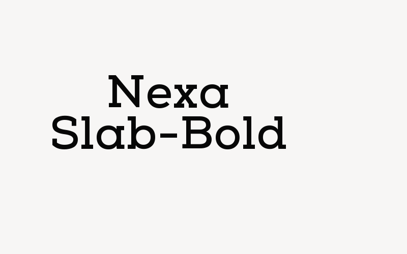 Nexa Slab-Bold Font