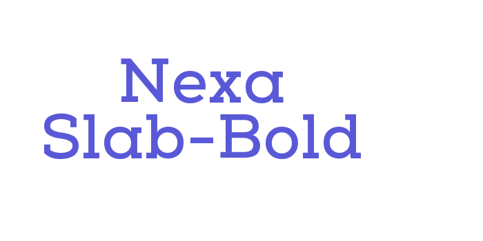 Nexa Slab-Bold Font Download