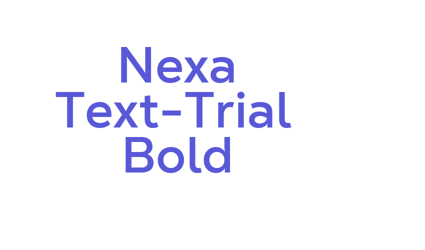 Nexa Text-Trial Bold Font Download