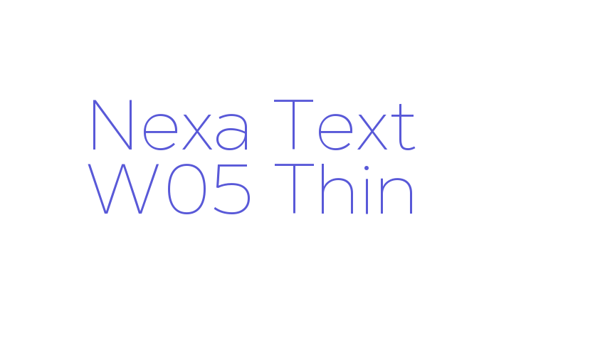 Nexa Text W05 Thin Font Download