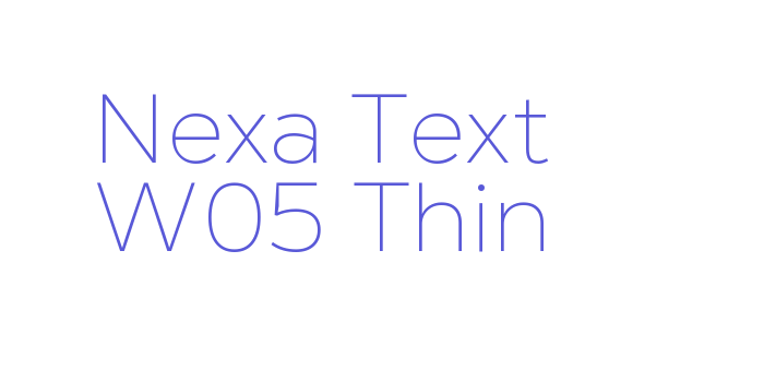 Nexa Text W05 Thin Font Download