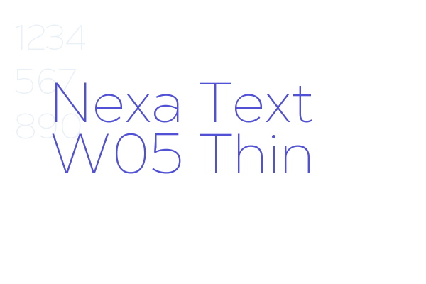 Nexa Text W05 Thin