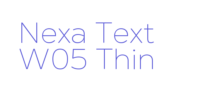 Nexa Text W05 Thin Font