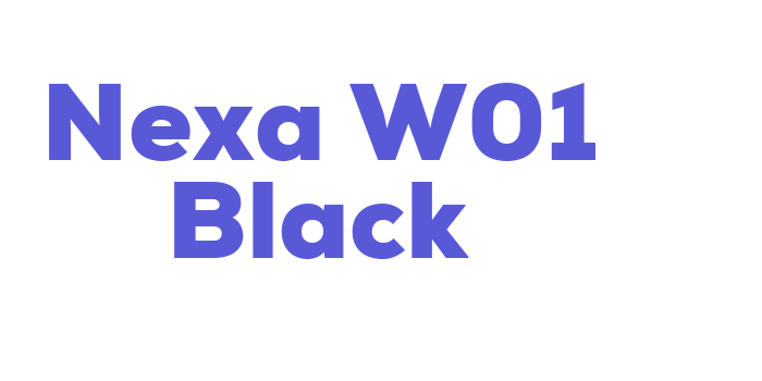 Nexa W01 Black Font