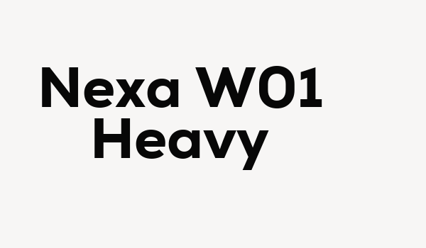 Nexa W01 Heavy Font