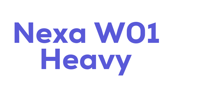 Nexa W01 Heavy Font