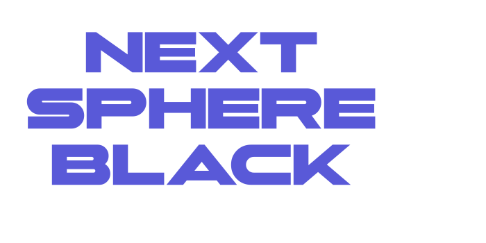 Next Sphere Black Font Download