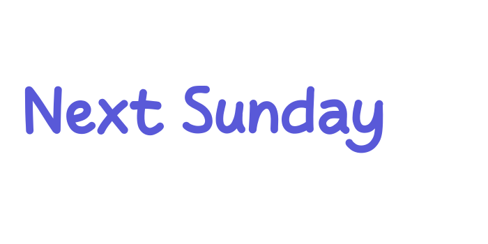 Next Sunday Font Download