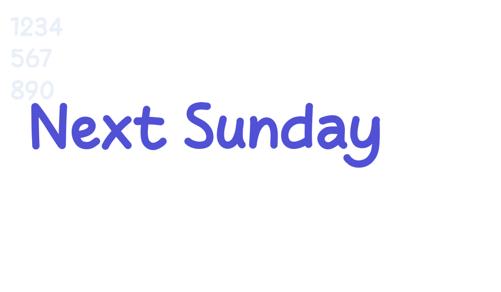 Next Sunday-font-download