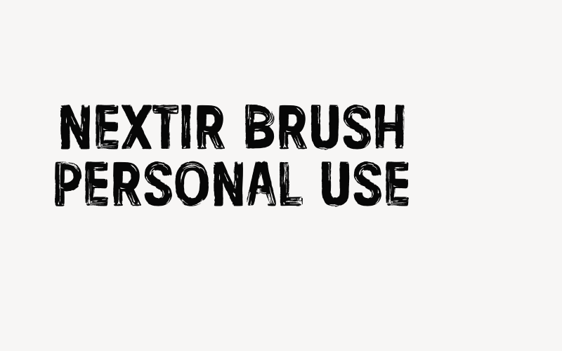 Nextir Brush Personal Use Font