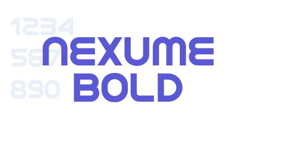 Nexume Bold font free