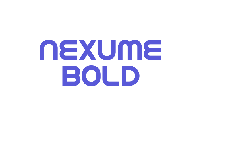 Nexume Bold Font