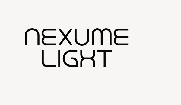 Nexume Light Font