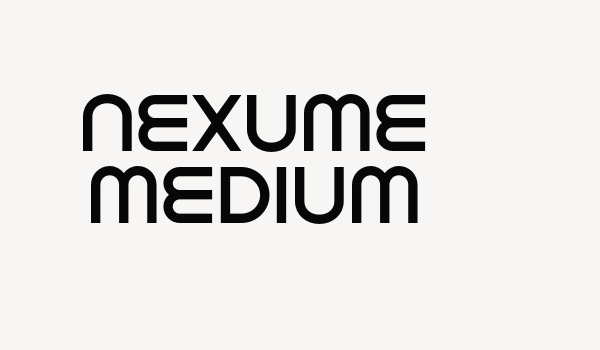 Nexume Medium Font