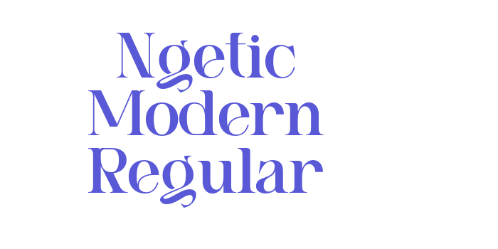 Ngetic Modern Regular Font Download