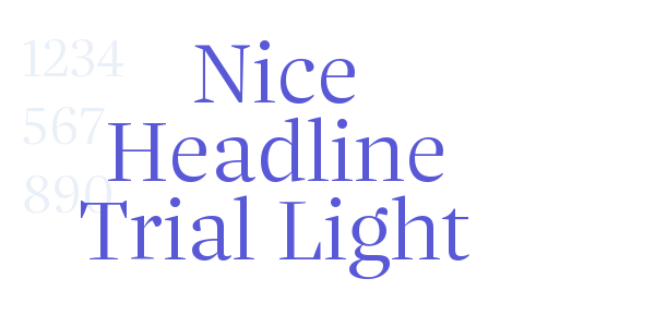 Nice Headline Trial Light font