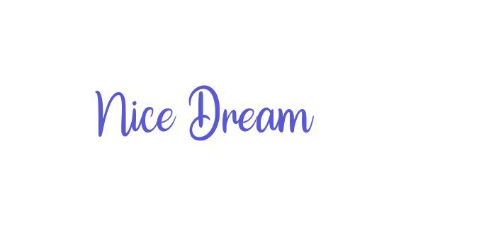 Nice Dream Font Download