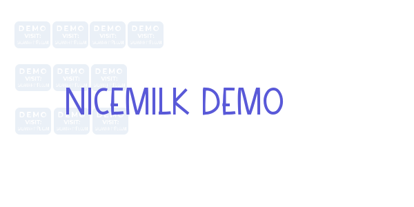 Nicemilk DEMO font free