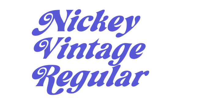 Nickey Vintage Regular Font