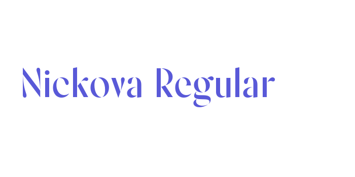 Nickova Regular Font