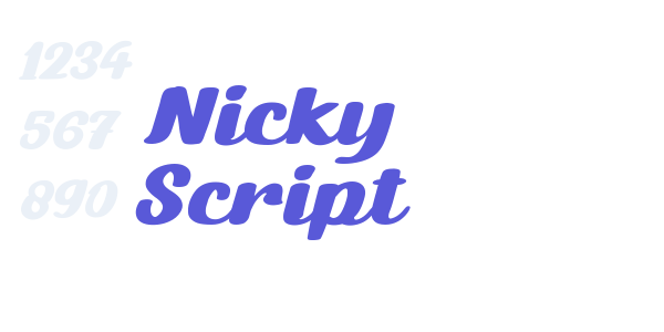 Nicky Script font