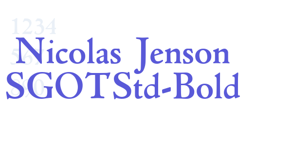 Nicolas Jenson SGOTStd-Bold font free