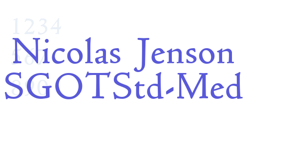 Nicolas Jenson SGOTStd-Med font free