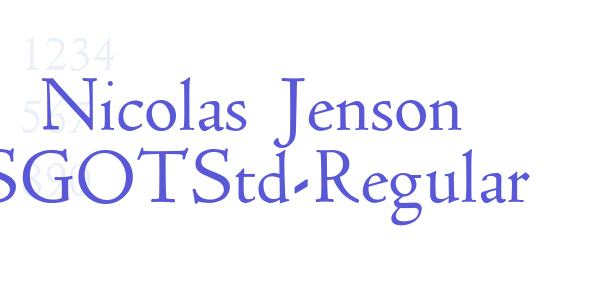 Nicolas Jenson SGOTStd-Regular font free