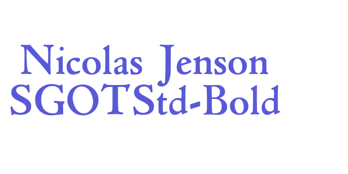 Nicolas Jenson SGOTStd-Bold Font Download