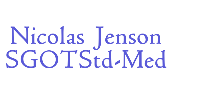 Nicolas Jenson SGOTStd-Med Font Download