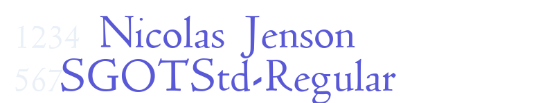 Nicolas Jenson SGOTStd-Regular-related font