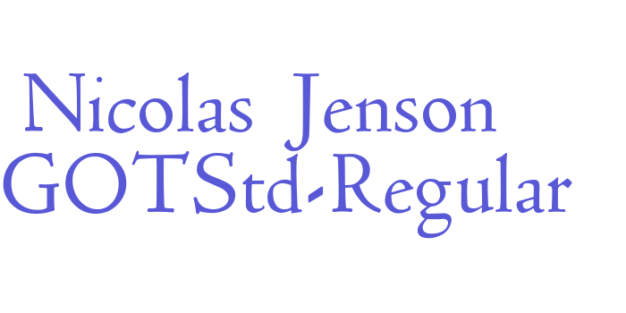 Nicolas Jenson SGOTStd-Regular Font