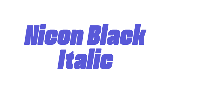 Nicon Black Italic Font Download