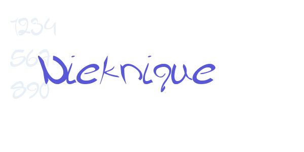 Nieknique font free