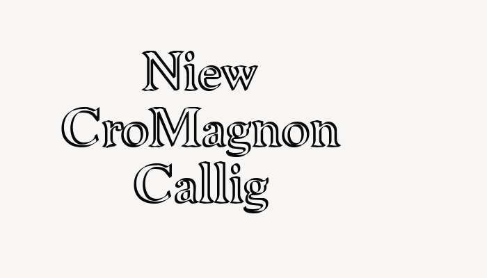 Niew CroMagnon Callig font download