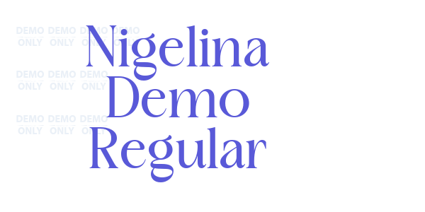 Nigelina Demo Regular font free