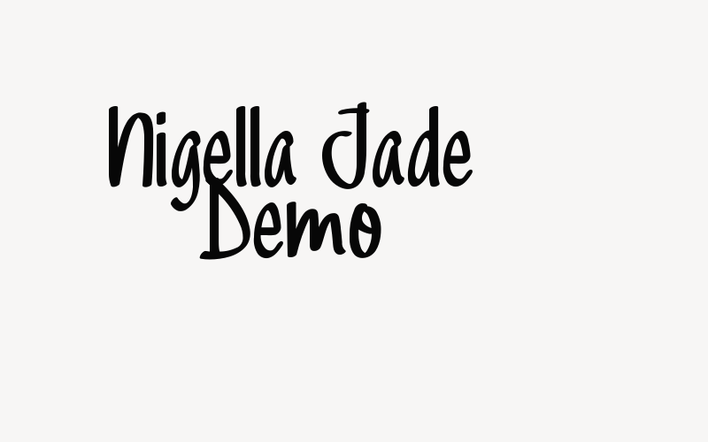 Nigella Jade Demo Font