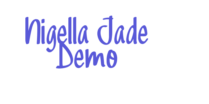 Nigella Jade Demo Font Download