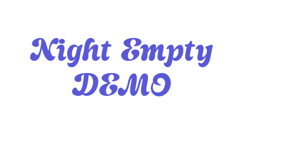 Night Empty DEMO font free