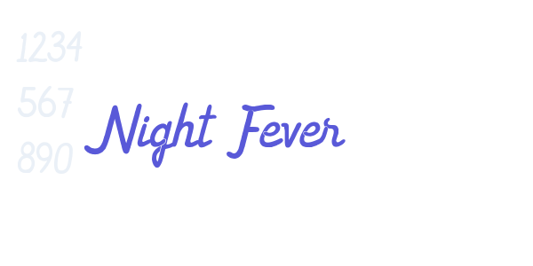 Night Fever font free