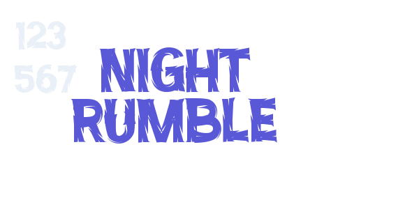 Night Rumble font free