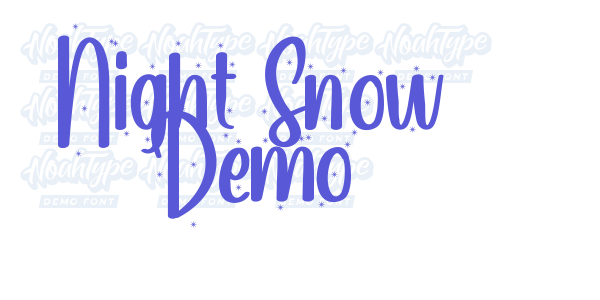 Night Snow Demo font free