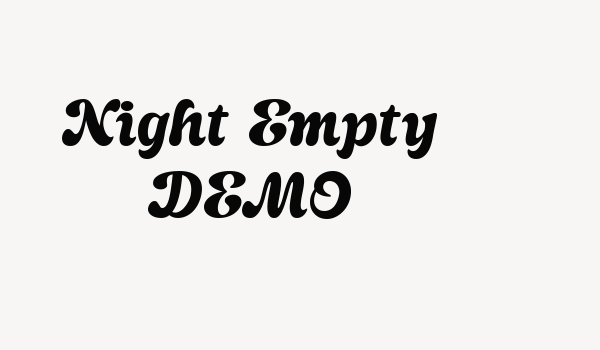 Night Empty DEMO Font