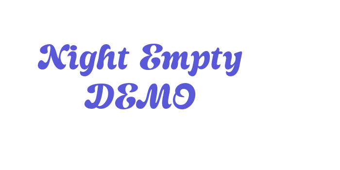 Night Empty DEMO Font Download