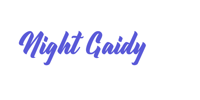 Night Gaidy Font Download